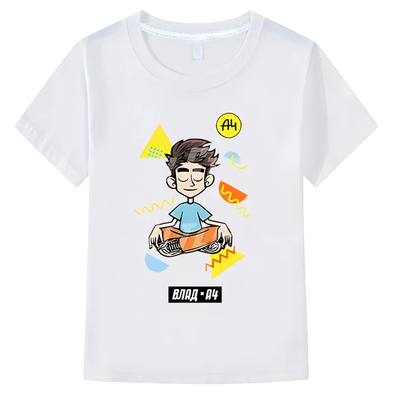 Merch A4 T-shirt for kids boy 10 years A4 Lamba Short sleeve 100%Cotton Top A4 Vlad Children T Shirt one piece y2k girls clothes