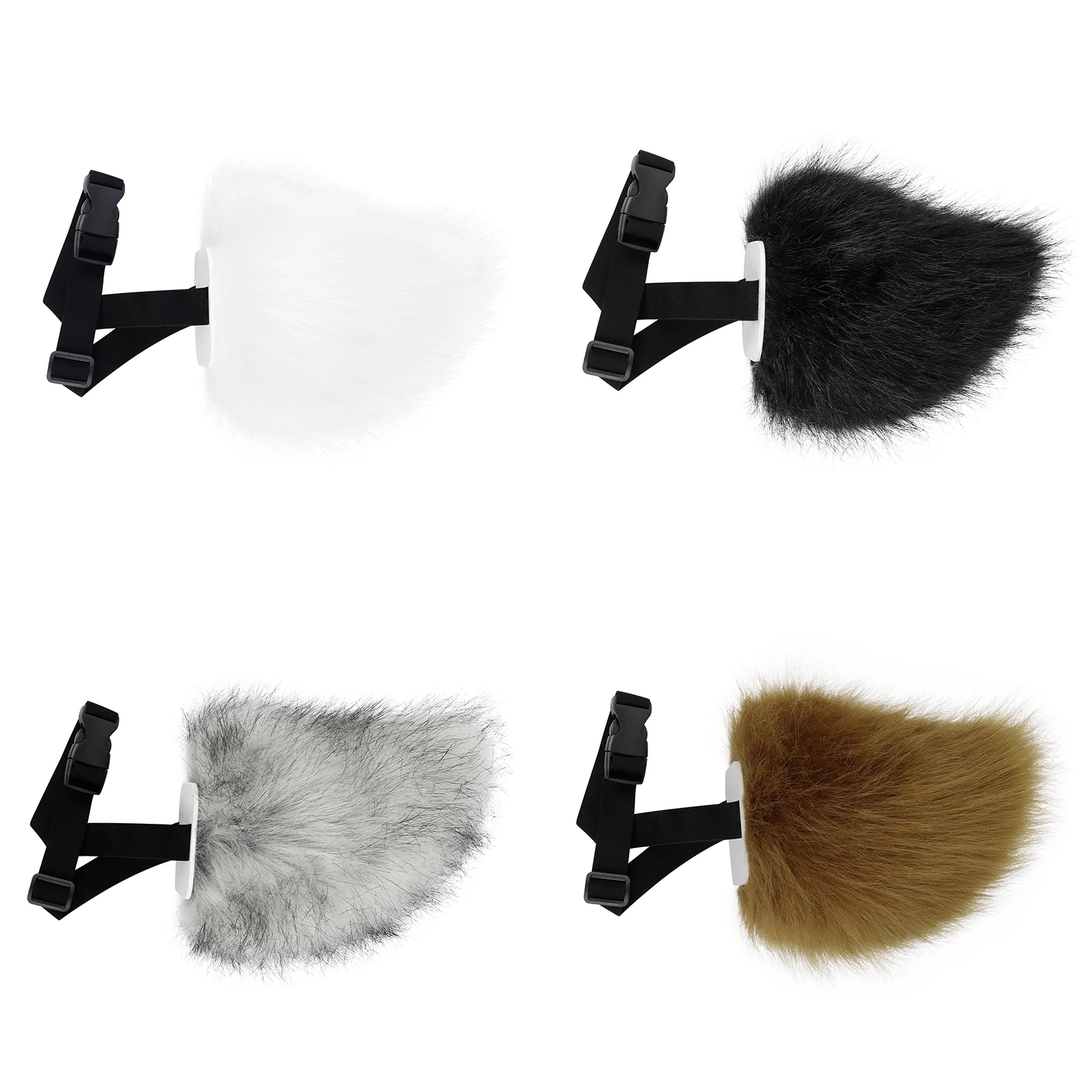 Plush Faux Fur Bunny Tail Cosplay Rabbit for Halloween Christmas Easter Costume Accessories