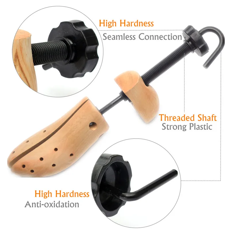 Sapato De Madeira Maca Para Homens E Mulheres, Árvore Shaper Rack, Sapato De Madeira De Pinho, Bombas Ajustáveis, Botas Árvores Expansor, Tamanho S, M, L