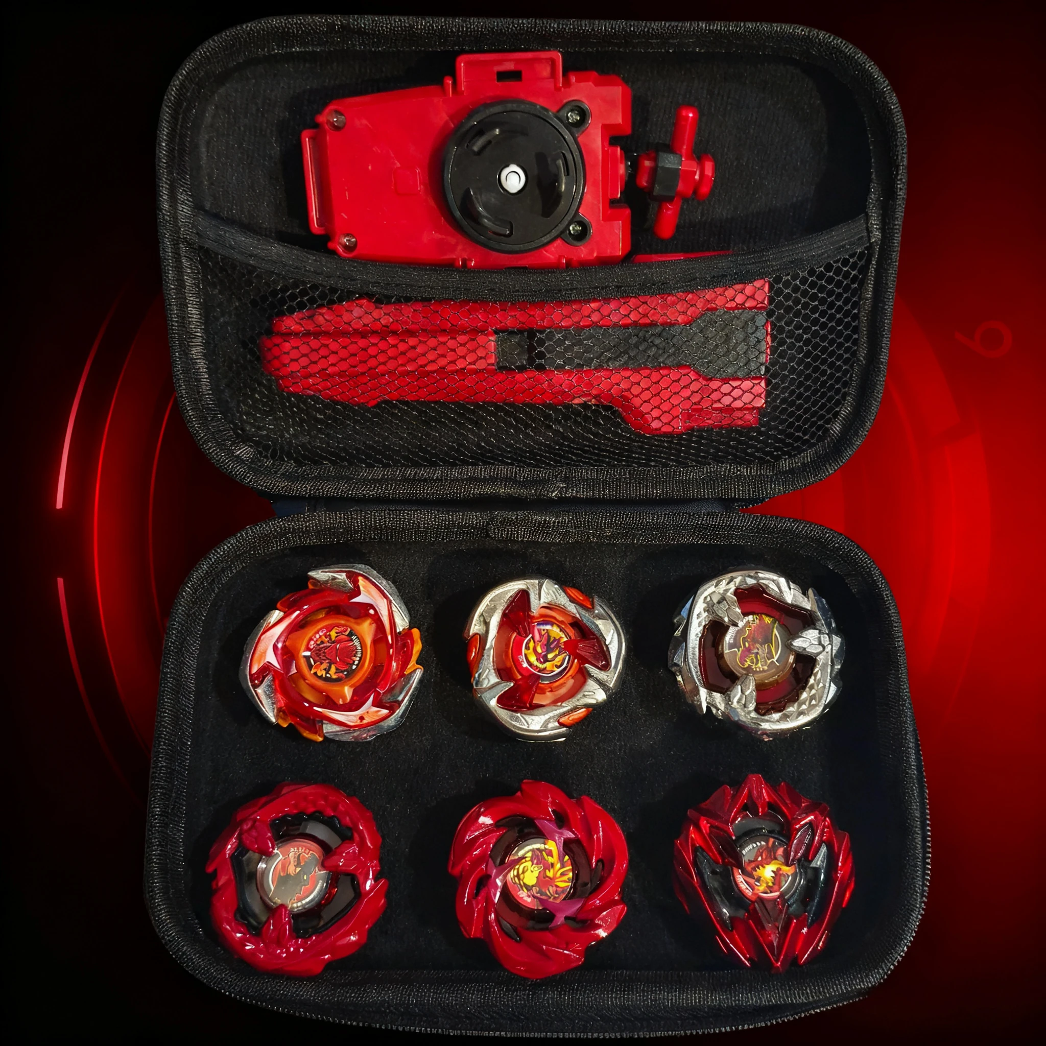 

NEW Gyro launcher combination Deluxe Edition gyroscope mix All red version BX31/UX-00-01/UX07/BX00-31/UX02/CX-04-02storage bag