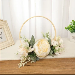 Whtiney Wedding Collection 8Colours Bridesmaid Bouquet Hand Hold Wreath for Bridesmaid and Flowers Girl ramos para quinceañeras
