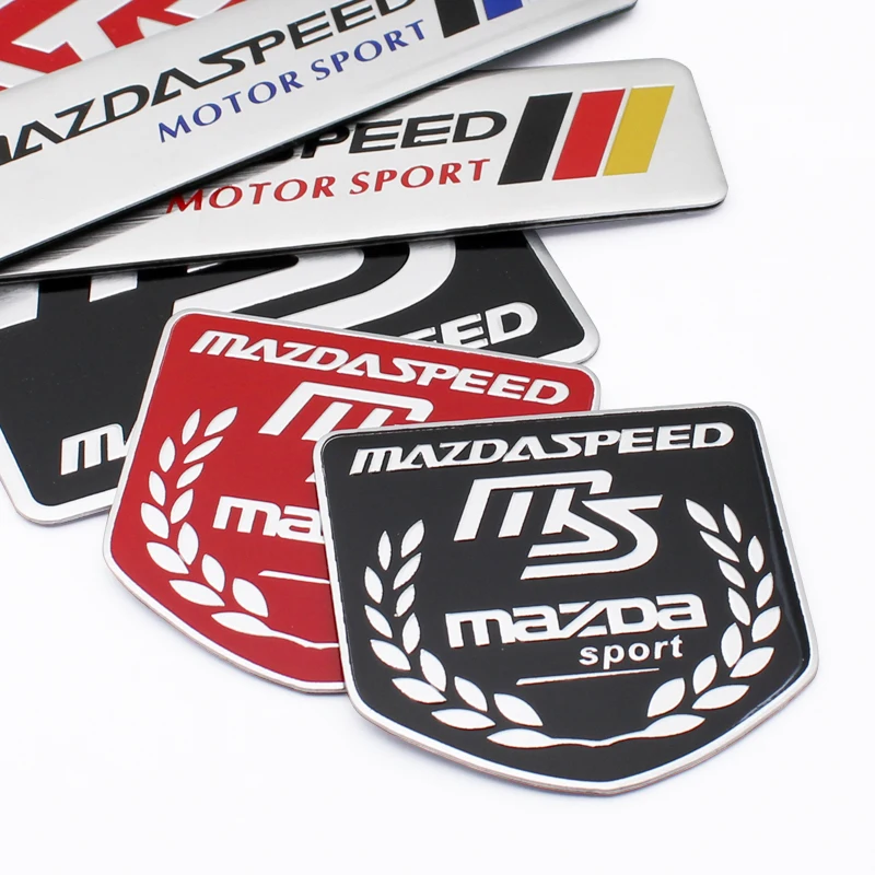 Car Styling 3D Aluminum Flag Logo Stickers Badge Emblem Decals Decoration For Mazda Speed 3 5 6 BK CX-3 CX-5 CX7 CX-7 Demio Axel