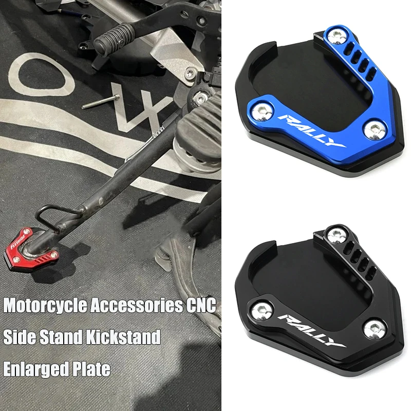 Motorcycle Accessories For Loncin VOGE 300 RALLY 300 300RALLY 300GY CNC Kickstand Foot Side Stand Extension Pad & Tire Valve