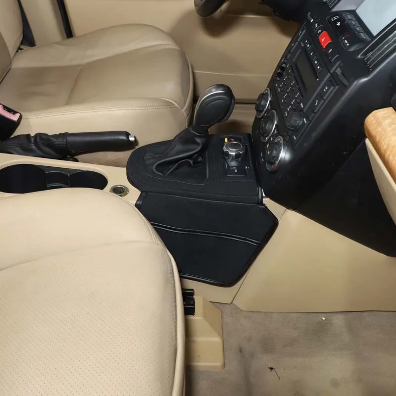 

Для Land Rover Freelander 2 2007-15 из твердой овчины, черный защитный чехол для центральной консоли автомобиля, накладка, автомобильные аксессуары