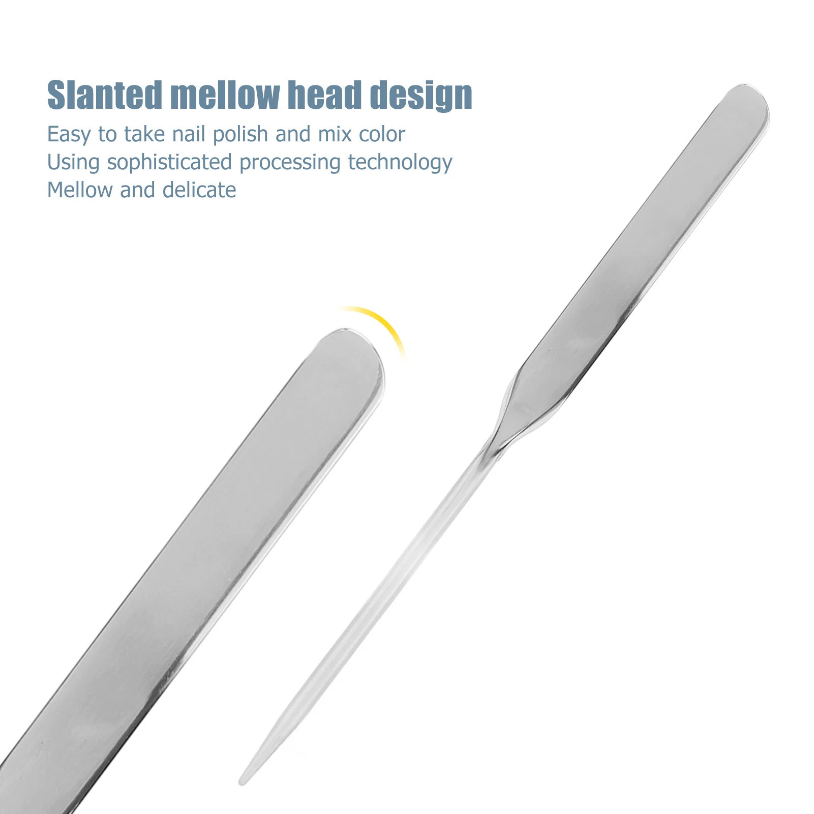 Spatola per fondotinta liquido Asta di agitazione ergonomica per trucco per nail art in acciaio inossidabile per truccatore