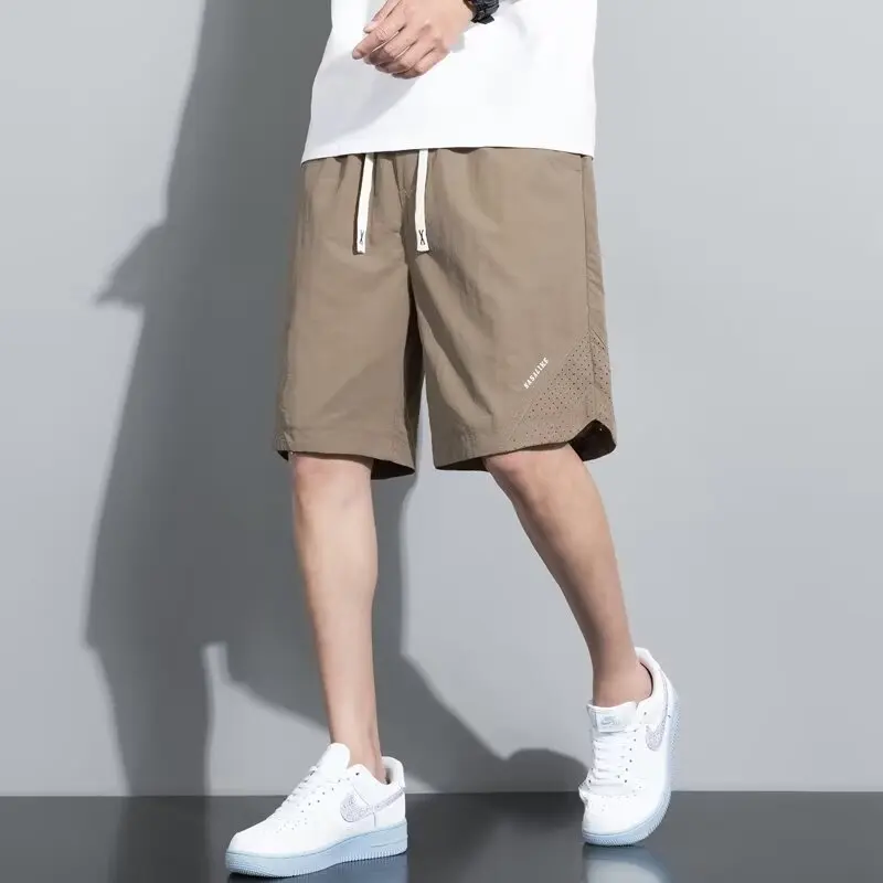 

Summer Men's Ice Silk Qui Dry Thin Five-Point Casual orts Loose Fit Straight Leg Spor Sle Big Size Comfortable Leisur...