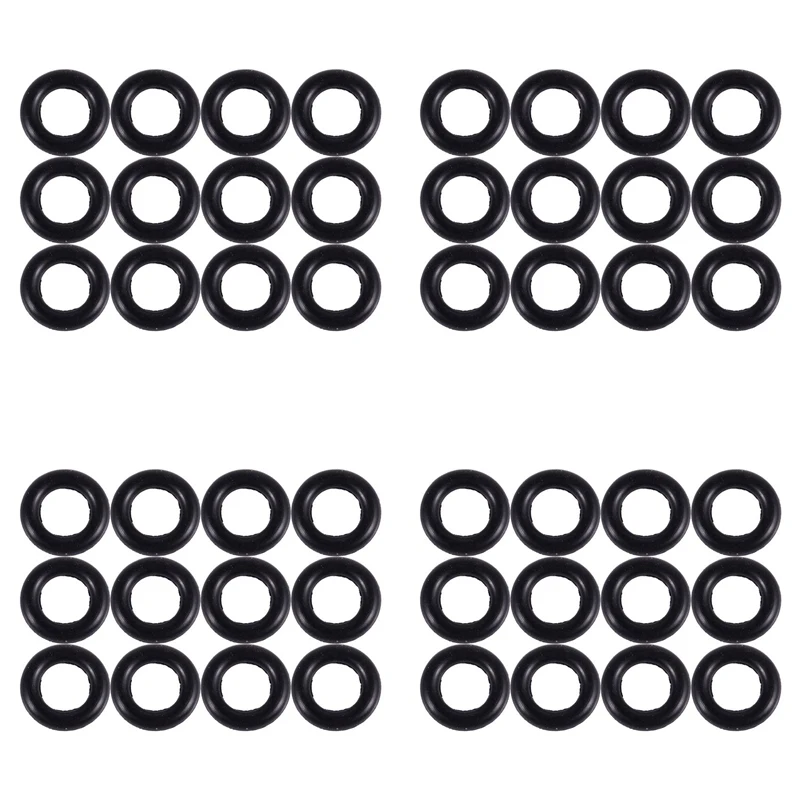 Czarny 9MM X 2.0Mm uszczelki gumowe uszczelnienie olejowe O pierścienie 48 PCS