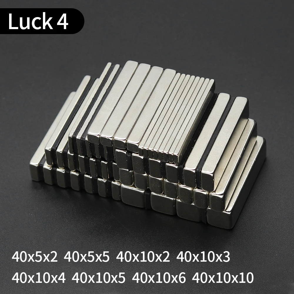 

40x5x2,40x5x5,40x10x2,40x10x3,40x10x4,40x10x5,40x10x6,40x10x10 MM Neodymium Magnet N35 Permanent NdFeB Super Powerful Block