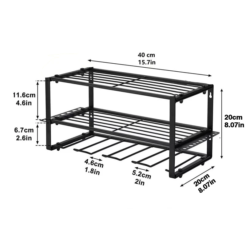 Tool Rack Electric Drill Holder Wall Mount Tools Organizer Wrench Tool Workshop Screwdriver Storage Shelf Garage Accessories