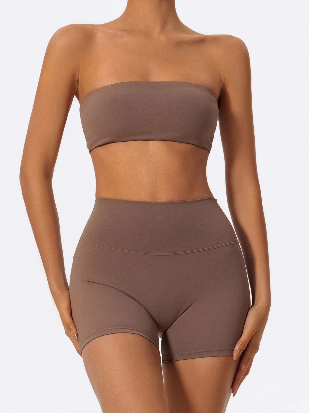 Hearuisavy Sommer Casual Sport-BH Gym Push-Up Unterwäsche Fitness Workout Trägerloses Bustier Bandeau Damen Yoga Kleidung Tube Top – Detail 19