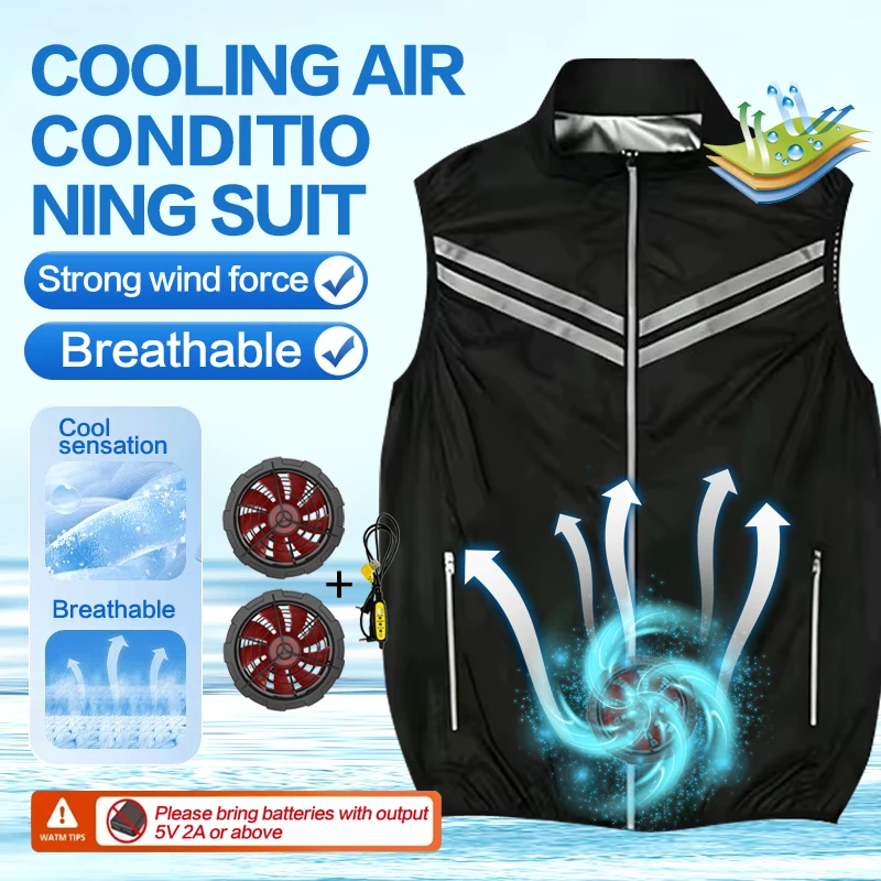 

Summer Full Range of Cooling Heatstroke Prevention, Breathable and Cooling Vest,Suitable for outdoor high-temperature work