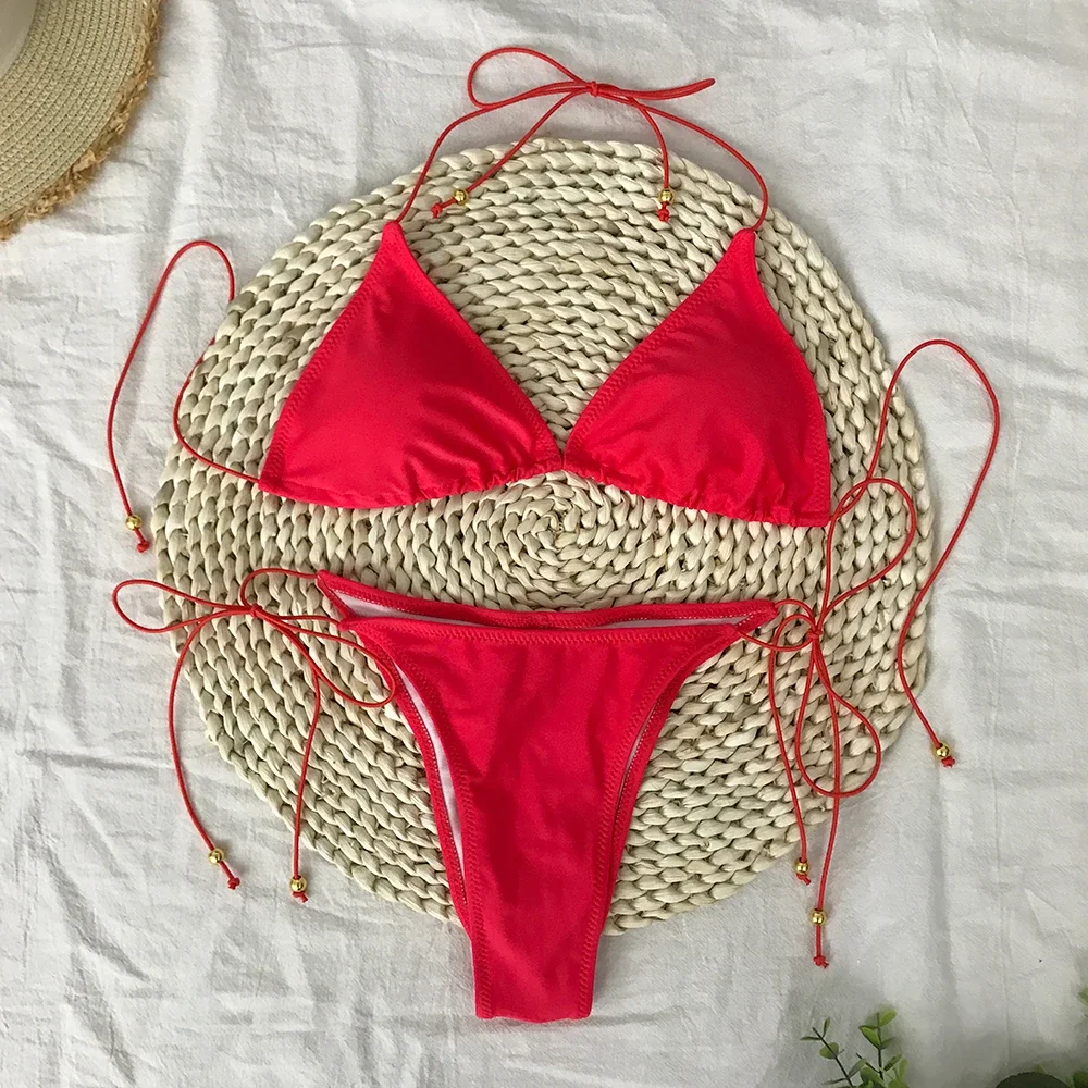 

Bathing Suit Women Micro Bikini Sexy Swimsuit Female Brazilian Biquini Swimming Suits Beachwear Swimwear Solid Mini Bikini Set