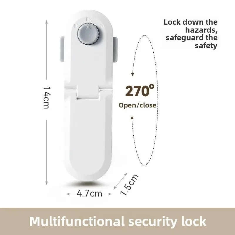 1/2 Piece Child Safety Drawer Lock BPA Free Plastic White Multi-Function Anti-Pinch Cabinet Door Lock Child Safety Lock