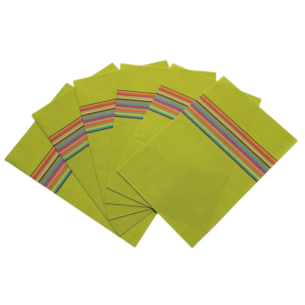 

6Pcs Home Placemats Heat Resistant PVC Non-Slip Table Mats for Kitchen Dining Room Restaurant PVC Table Mats Home Placemats