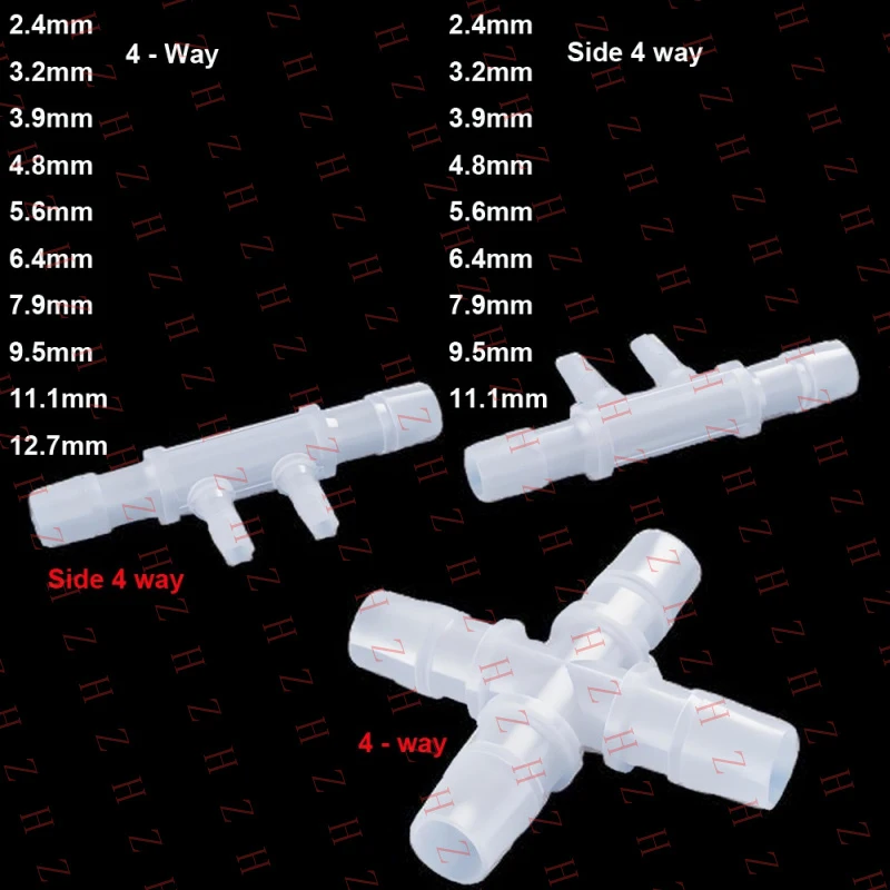 

U+ Cruciform Joiner 4 Way Plastic Barbed Connector Pipe Hose Reducer Air Fuel Water【Wholesale private message sellers】
