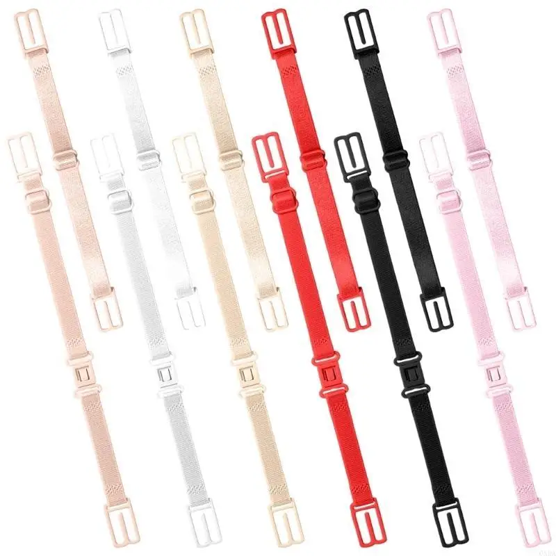 6Pcs Slip Resistant Shoulder Strap Grippers Nylon Discreet Comfortable Support 6XDA