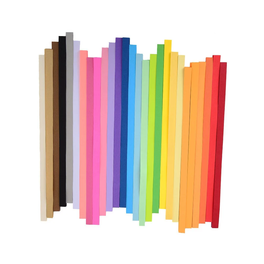 1080Pcs Folding Star Paper Kit 27 Color Variety Strong Tear-Resistant Sheets for Fun Handmade Projects Star Origami Paper