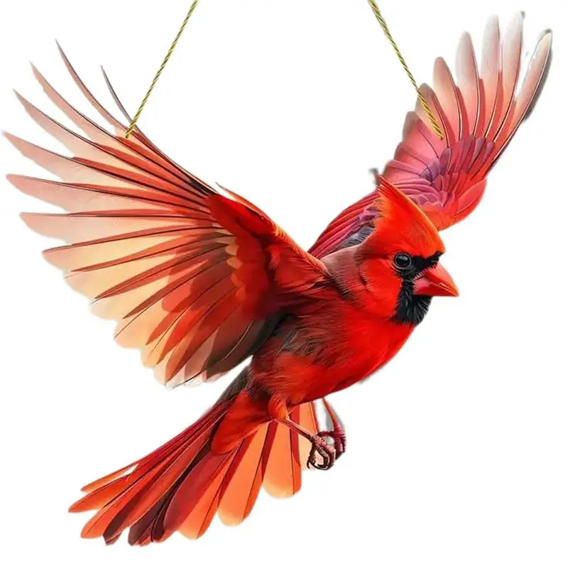 Acrylic Bird Ornament Acrylic 2D Bird Pendant Ornament Indoor Outdoor Use Sunlight Catching Flat Art Bird Ornament for Balcony