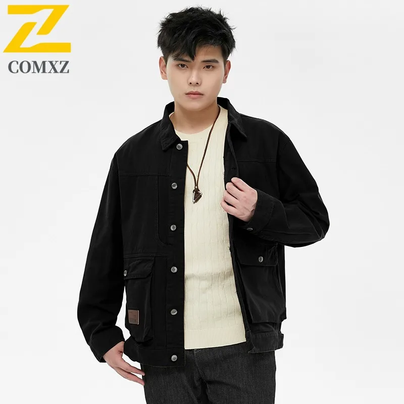 

COMXZ Men Rider Jacket 2025 Loose High Fashion Outdoor Motocross Fishing Loose Windbreaker Jackets Autumn Streetwear Chaqueta