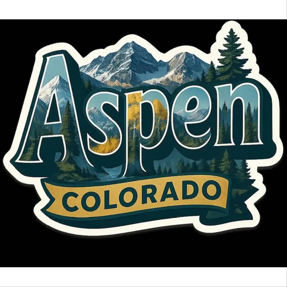 Aspen Souvenir For Laptop Mobile Phone Cup Helmet Gift Stic Waterproof Stickers For Decorating Car Windows Motorcycles And Compu