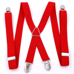 Men Women Suspender Adult 4 Clips Mens Suspenders X Type Elastic Adjustable Strap Wide Braces Work Male Jockstrap