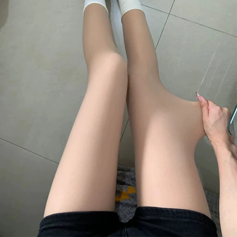 Lolita Thigh High Stockings Breathable Slim Thin Leggings Solid Sweet Sexy Tights Sexy Fashion Streetwear Elasticity Pantyhose