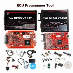 OBD ECU Programmer Tool For KTAG V7.020 Support Car Trucks Master Unlimited Online For Kess V2 V5.017 EU Version BDM Adapter