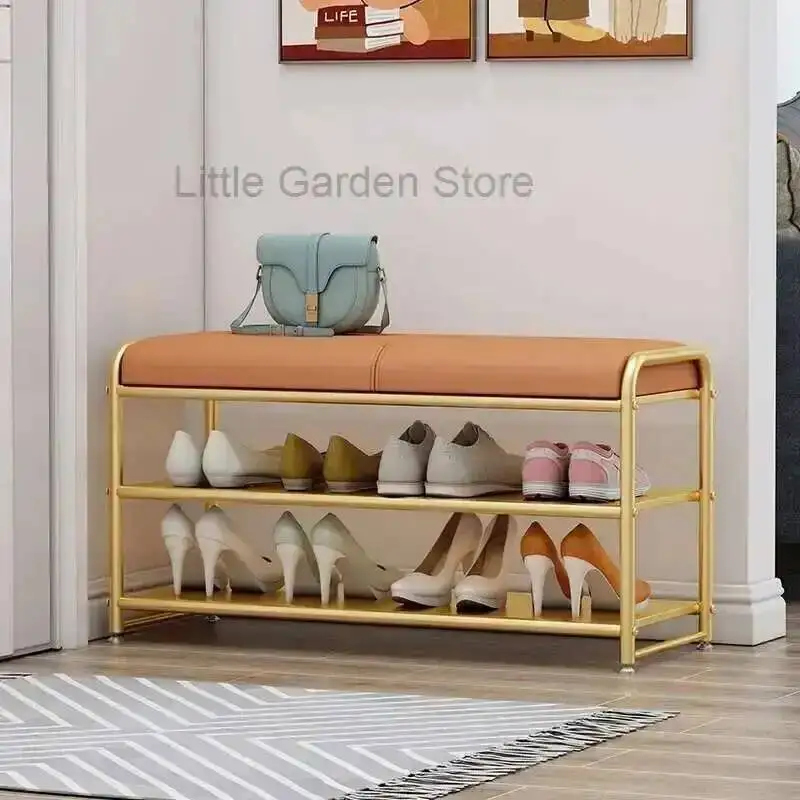 Waterproof Display Shoe Rack Modern Luxury Ritating Hall Bench Shoe Rack Shelf Dorm Dust Proof Armario Zapatero Home Furniture