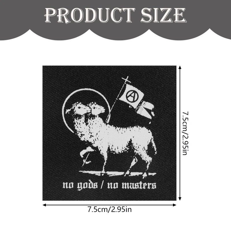 No Gods No Masters Print Patch, Tactical Morale Badge