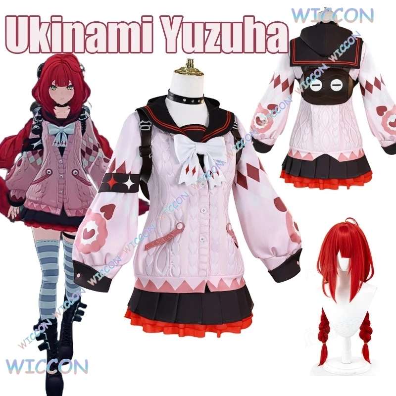 

[YiNuo Store]Ukinami Yuzuha Cosplay Costume Game Zenless Zone Zero Cosplay Wig Headwear Earphone Full Set Women Hallowen Party R