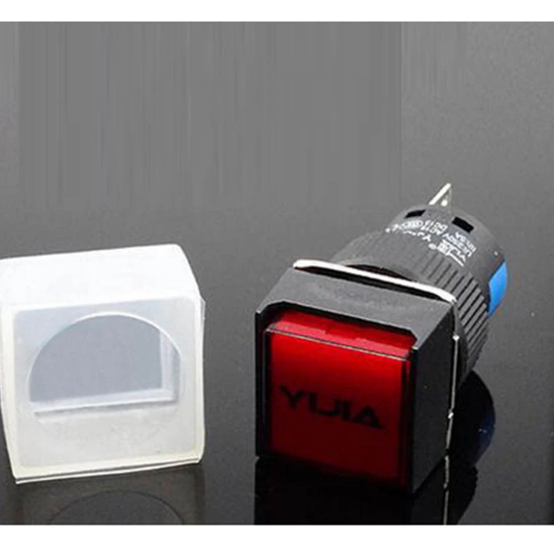 20pcs LA16 Square Rocker Switch Cap Transparent Button Cap Waterproof Dustproof Oilproof Protective Cap Cover