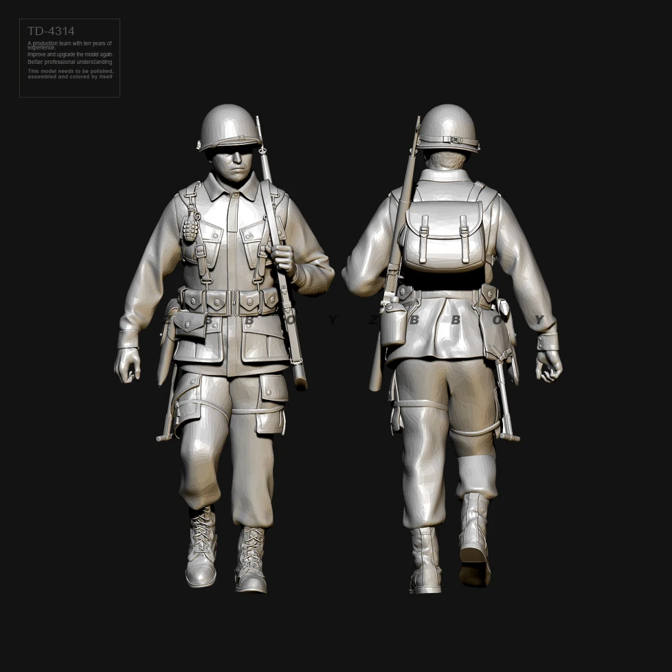 1/35 50mm Resin Soldier model kits figure colorless and self-assembled TD-4314