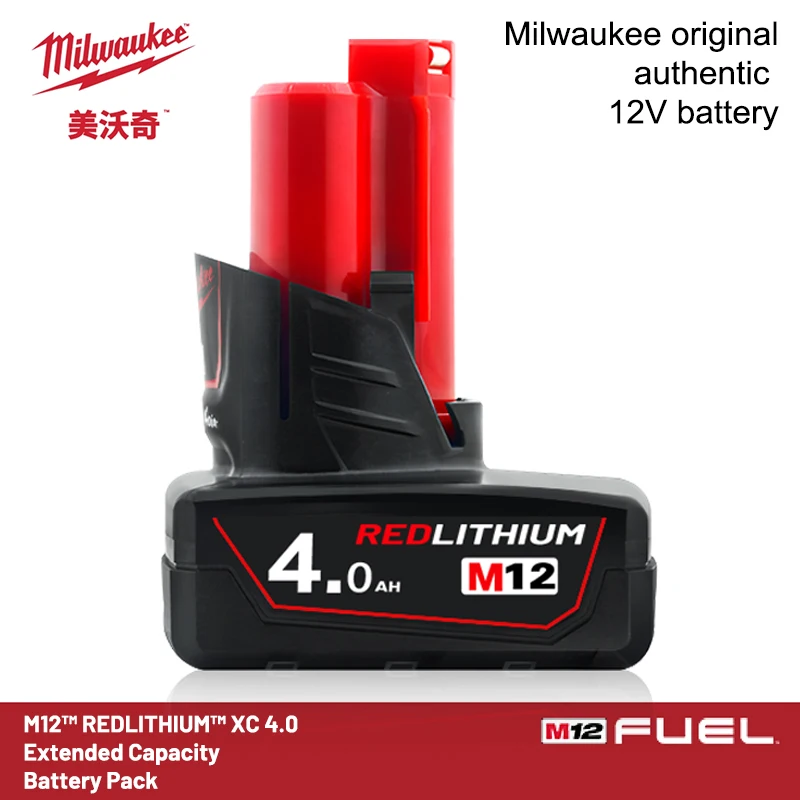 

Milwaukee M12 12V rechargeable battery 3Ah/5Ah/6Ah XC wireless tool 48-11-2402 48-11-2411 48-11-20401 tool battery 12V