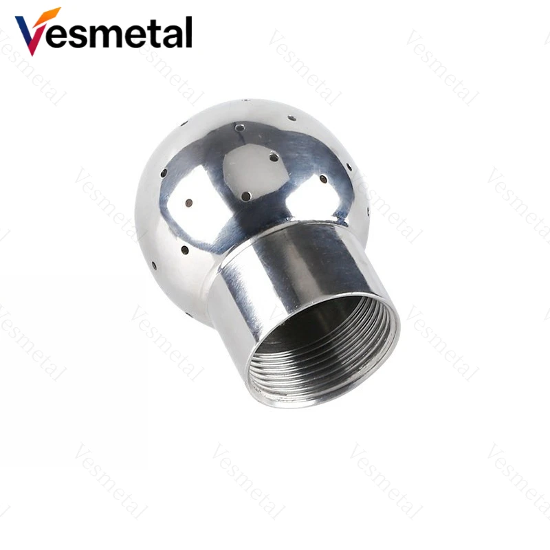 SUS 304 316L Stainless Steel Sanitary Fixing Spray Ball BSP Internal Thread 1/2