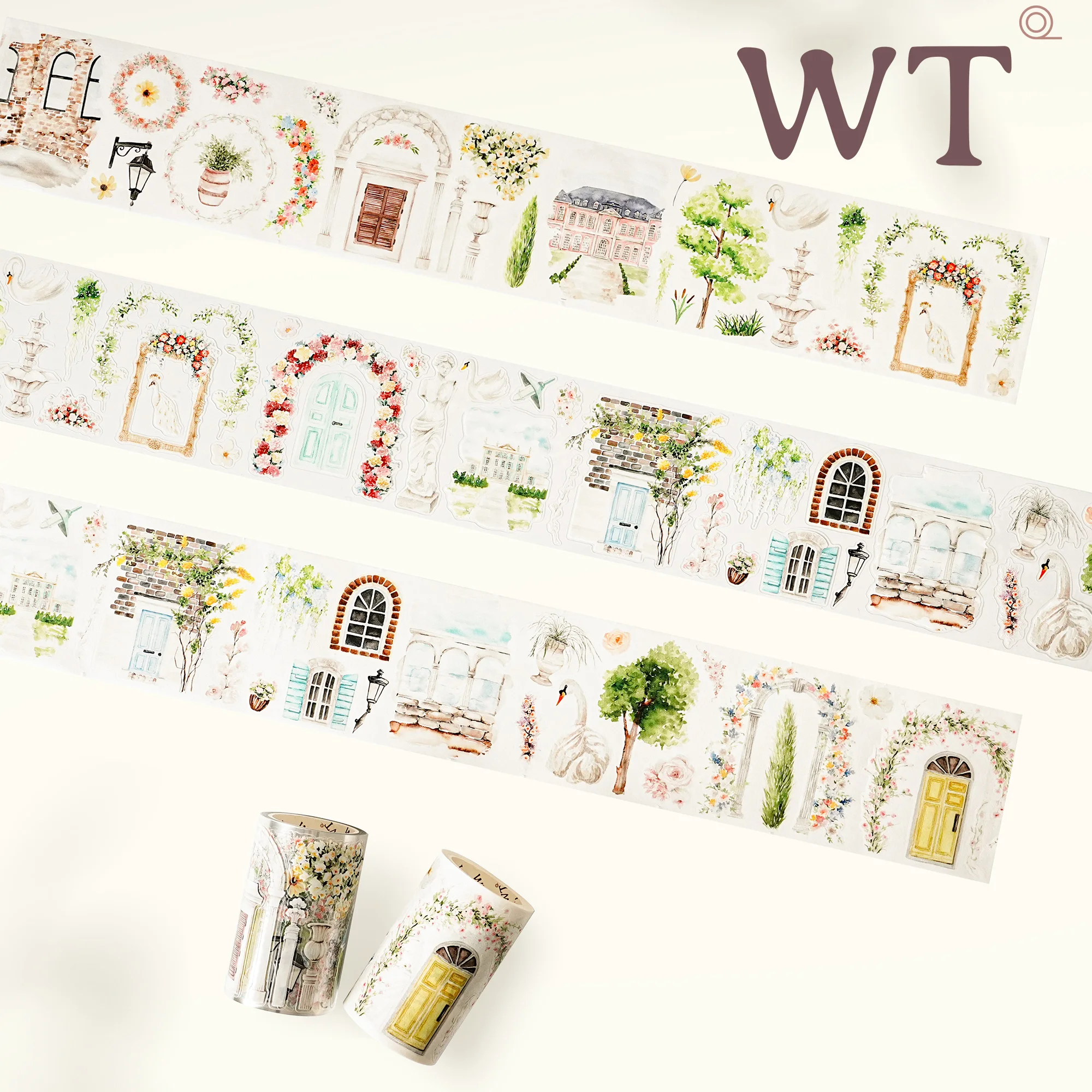 

Лента васи WT Праздник из Южной Франции, высеченная лента для журналов, бумажная лента для ПЭТ, ландшафтные элементы INS Wind Style