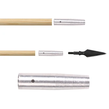 6/12 pçs tiro com arco conectar flecha de alumínio inserção od 8mm madeira bambu seta eixo caça acessórios