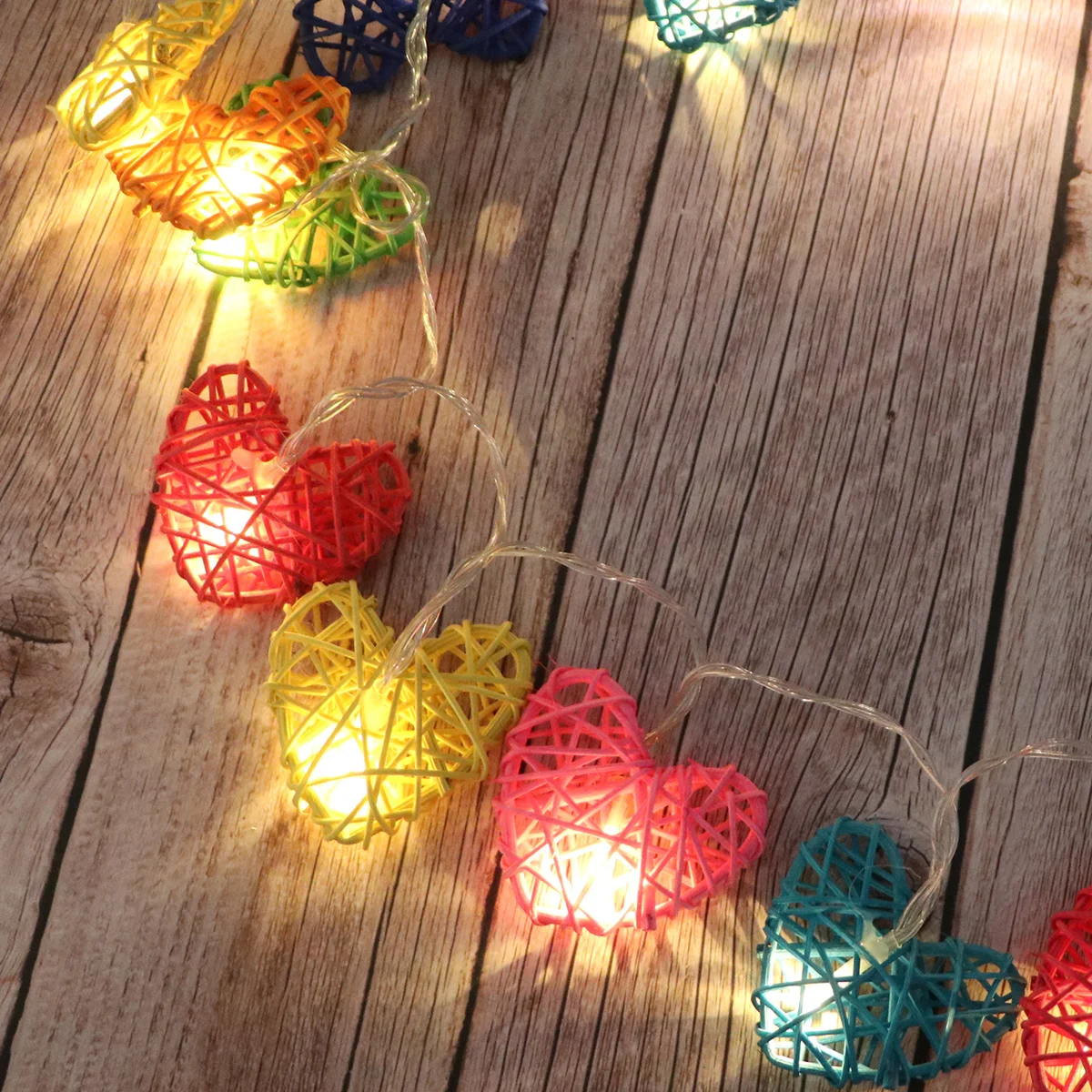 Guirnalda de luces Led en forma de corazón de 2,5 M para fiesta, boda, cumpleaños, decoración, escenario, fondo, fotografía, decoración del hogar y Hotel