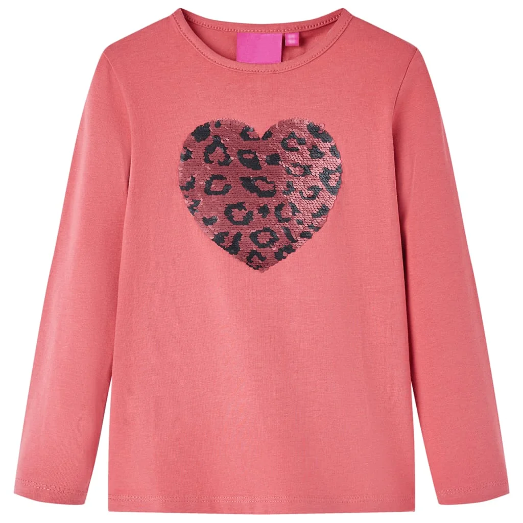 Kids' T-shirt with Long Sleeves Old Pink 92