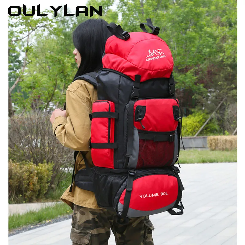 2023 New Camping 90L Hiking Backpack Women Men Large Capacity Outdoor Waterproof Backpacks Travel Luggage Bag High-Capacity