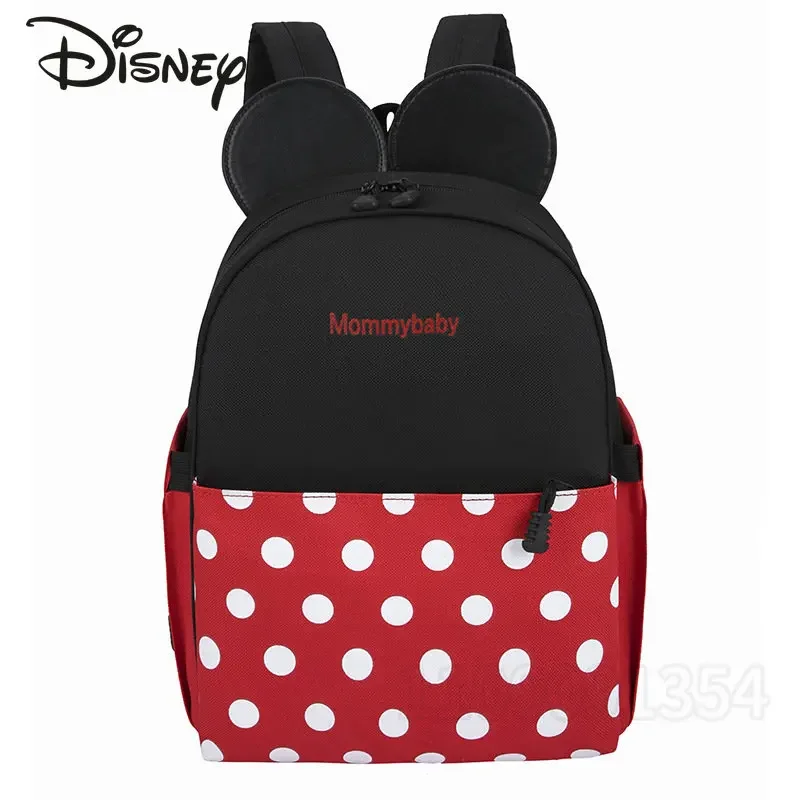 Disney Mickey Minnie\'s New Diaper Bag Backpack Luxury Brand Fashion Baby Diaper Bag Large Capacity Multi Functional Baby Bag