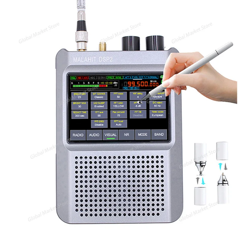 

New Malahit-DSP2 SDR Radio Firmware 2.40 Genuine Second Generation Malachite DSP Receiver 10kHz-380MHz 404MHz-2GHz