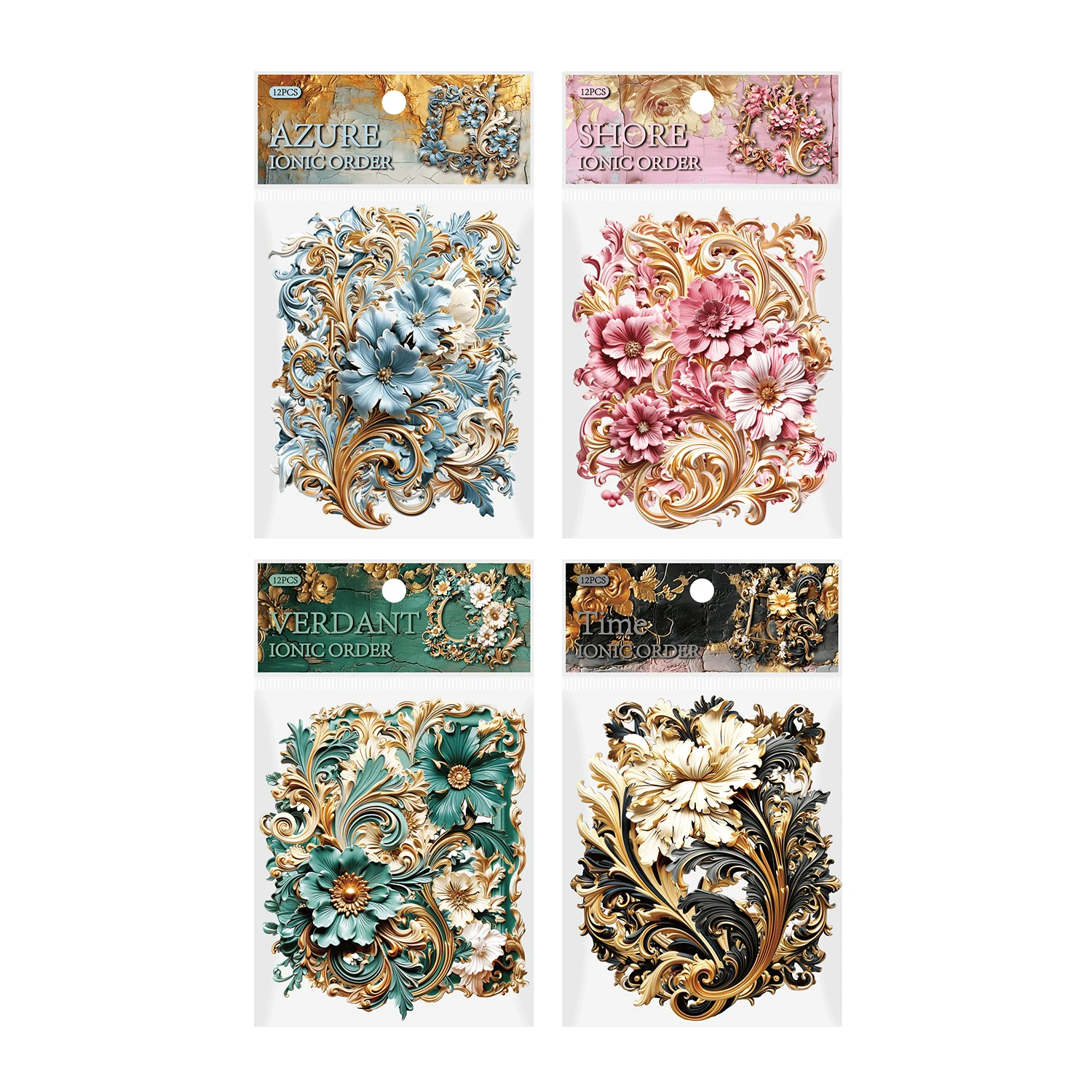 Impressof Ioni Series Retro Paper, Memo Sub, Message Paper, Uno Voltage, 8Packs