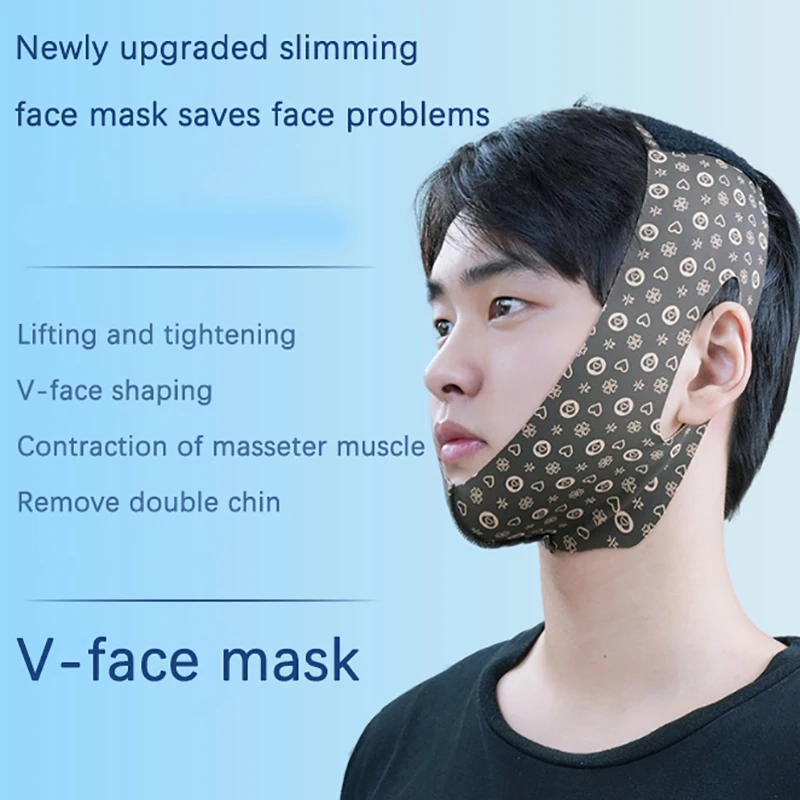 

New For Men V-face Bandage Facial Lifting And Tightening Shaping Contour Mask Quickly Improving The Masseter Muscles Double Chin