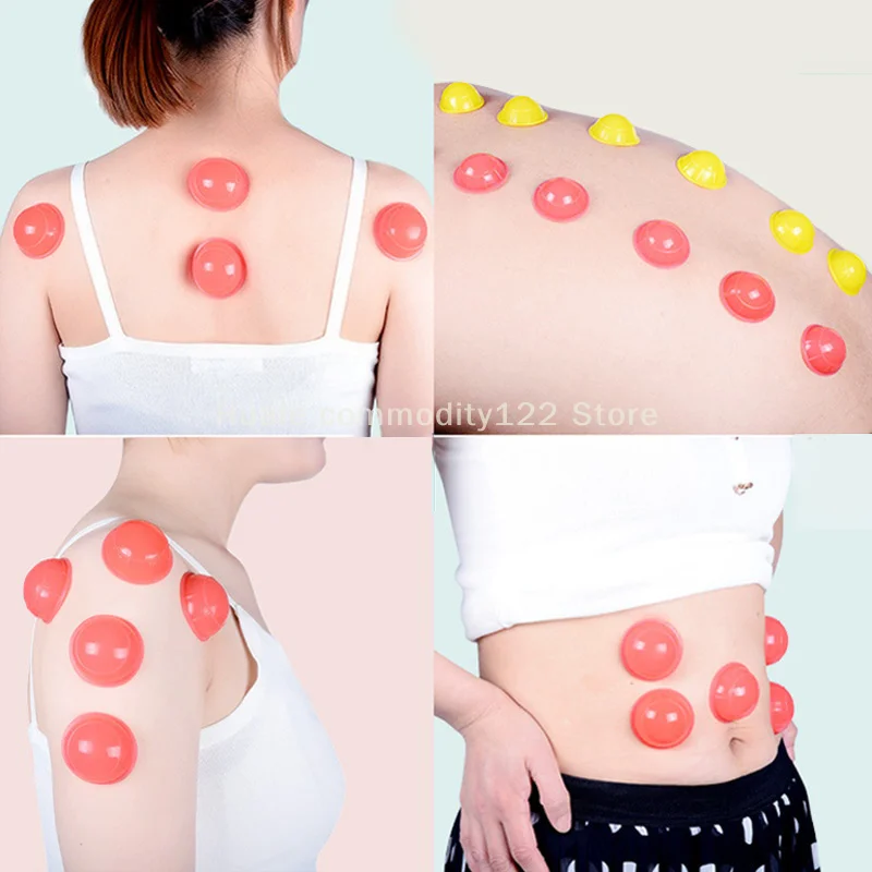 

12Pcs Silicone Massage Jars Cupping Set Chinese Therapy Body Massager Anti Cellulite Vacuum Cans