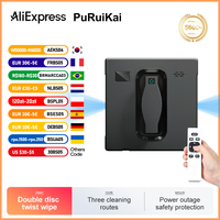 PuRuiKai Robot Window cleaner,Dual Water Spray,Smart Memory,High Vacuum Suction, Laser Sensor, Home Wall Glass Cleaning Robot