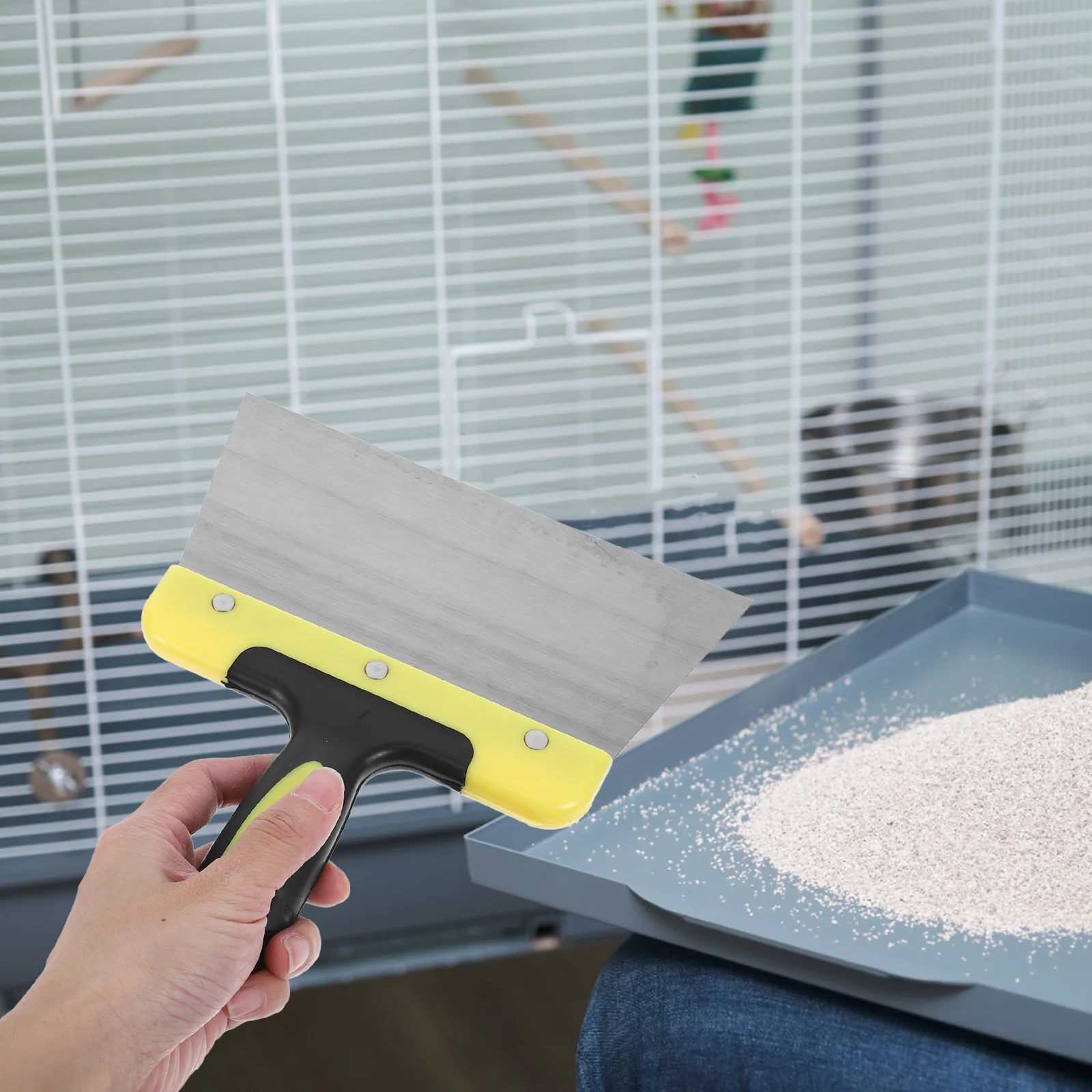 

Stainless Steel Scraper 195mm Wide Head Bird Droppings Remover Pigeon Poop Cage Stainless Steel Bird Droppings Scraper Tool
