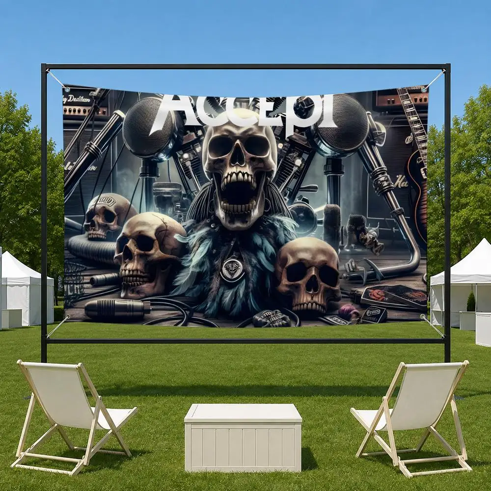 Band Accept Flags HD Printed Hanging Banner For Yard Camping Indoor Livingroom Wall Home Festival Party Decor