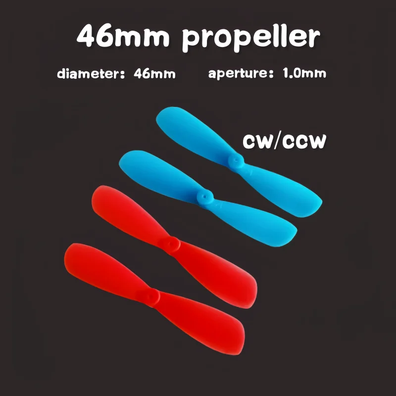 46-mm-Propeller im Uhrzeigersinn und gegen den Uhrzeigersinn für einen DIY-Quadrocopter, Modellflugzeug, Segelflugzeug, mit einem Mittelloch von 1,0 mm