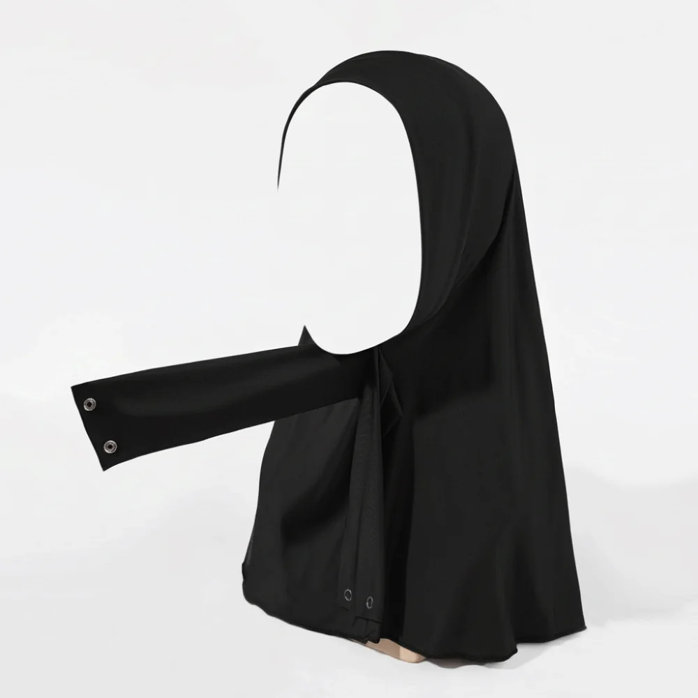 

Fashion Polyester Material Muslim Hijab High Quality Convenient Design Headscarf Solid Color Pin Free Turban Shawl Women Wear