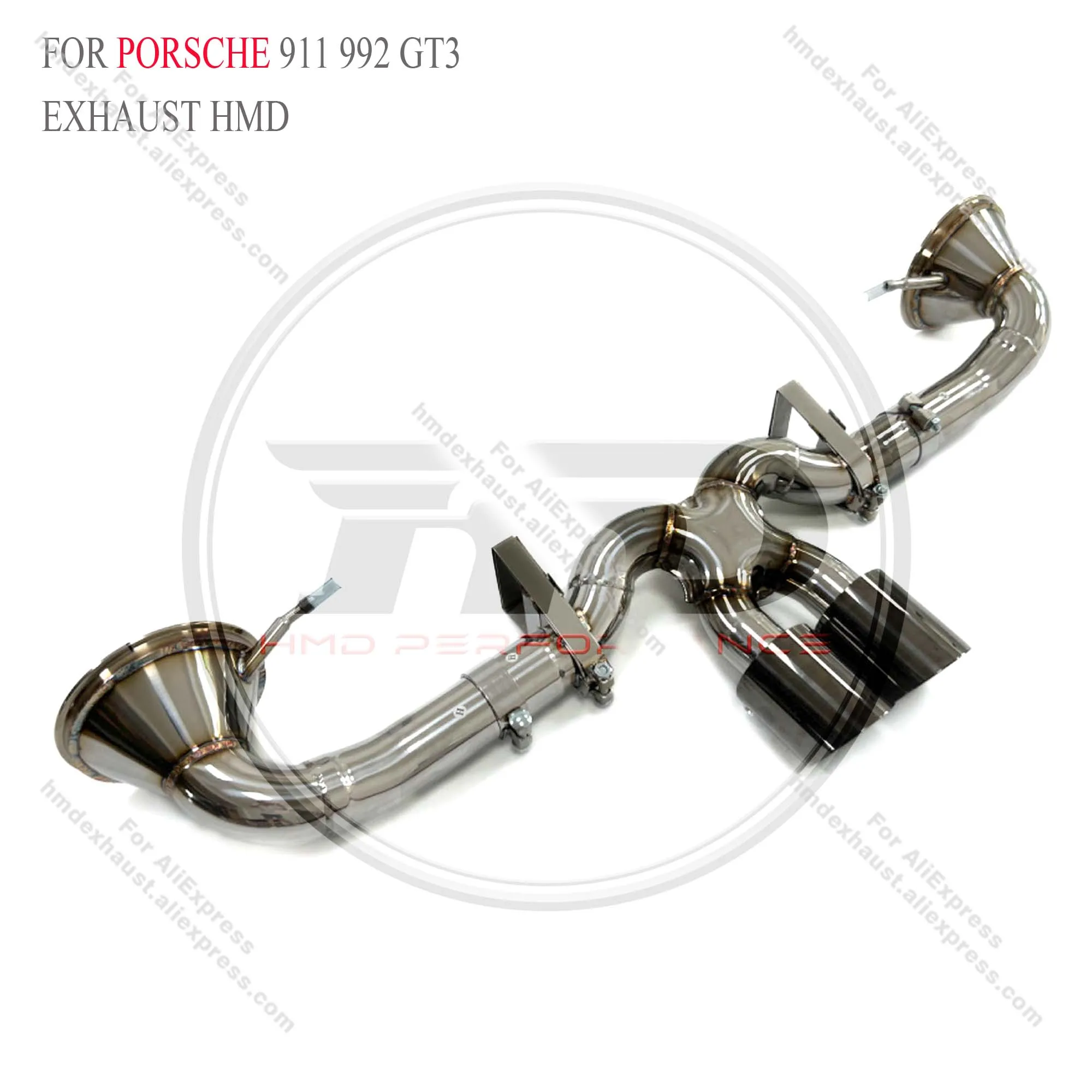 HMD Exhaust System Stainless Steel Performance Catback for Porsche 911 992 GT3 4.0T 2021+ Muffler Without Valve